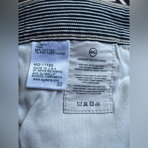 New AG Adriano Goldschmied Men Stripped The Dylan Slim Skinny Jean Pants Size 32 - Picture 7 of 9